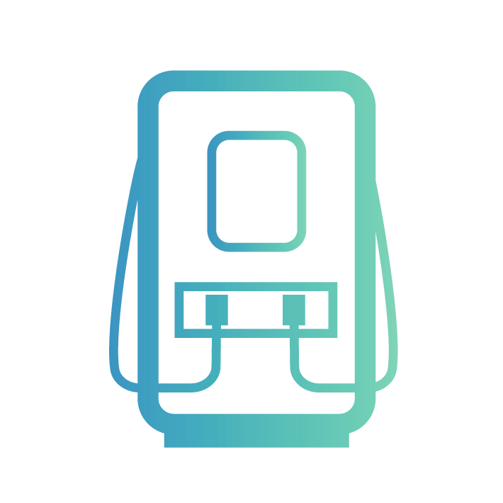 2 guns dc ev charger icon